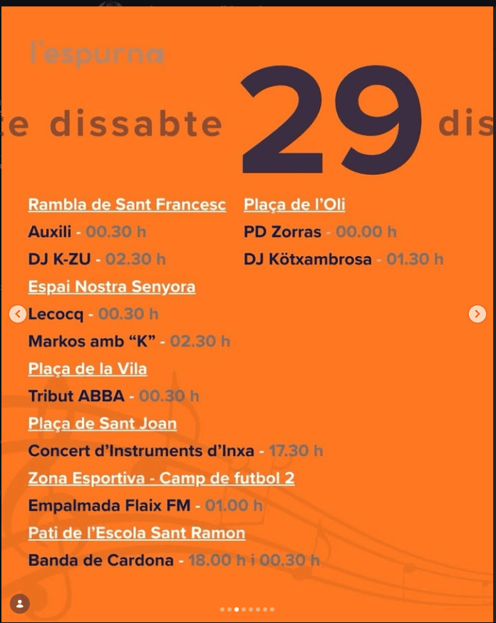 Concerts de la FM de Vilafranca 2026 del dissabte 29 d'agost